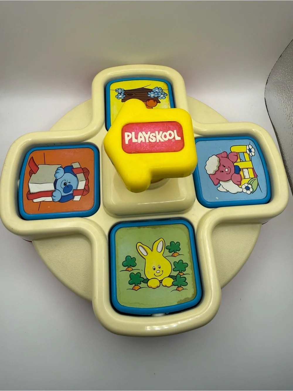 90s Vintage Playskool Peek N’ Pop Flip Toy #5127 Tested! Learning Toy Rare